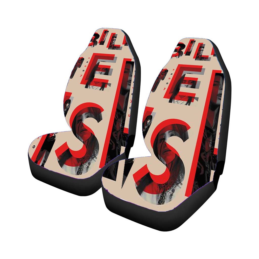 Billie Eilish Pattern Car Front Seat Covers