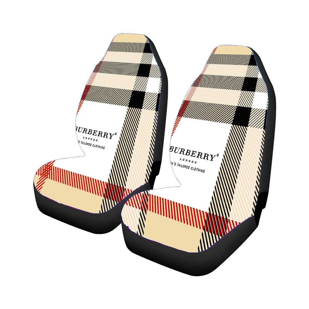 Burberry Pattern Square Car Front Seat Covers