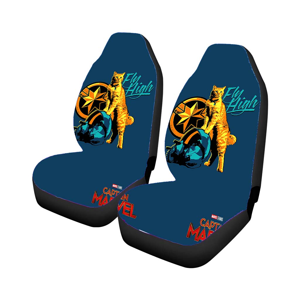 Chewie Captain Marvel Goose Poster Car Front Seat Covers