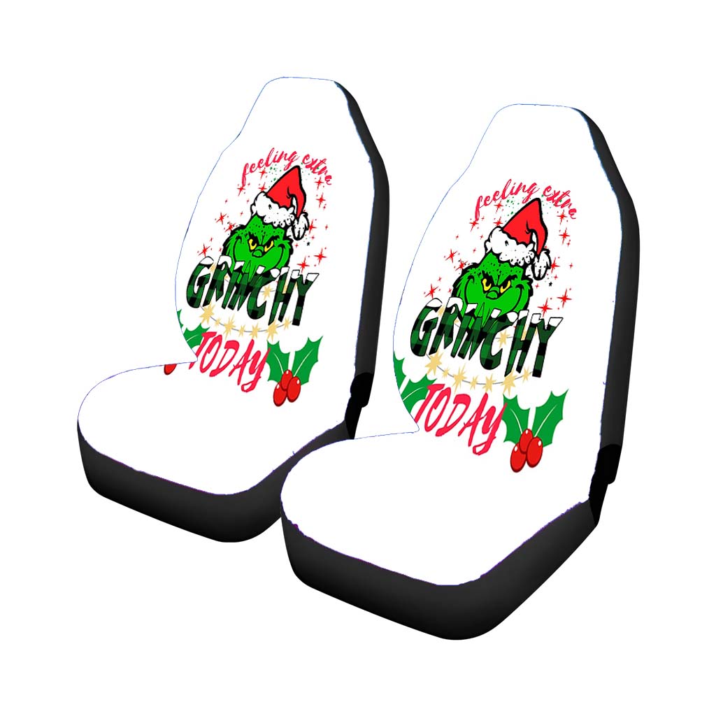 Feeling Extra Grinchy Today Christmas Grinchmas Car Front Seat Covers