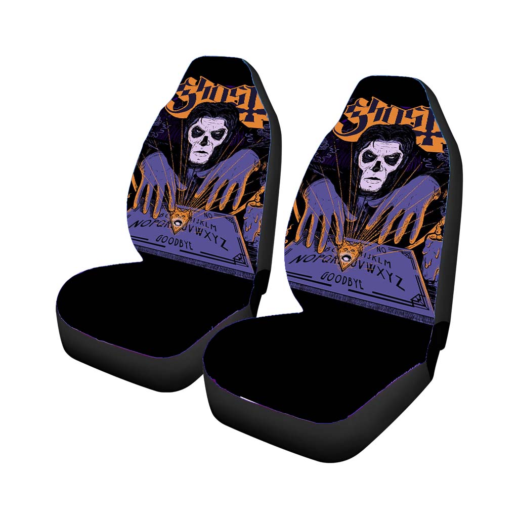 Ghost Band Illustration Of Dark Car Front Seat Covers
