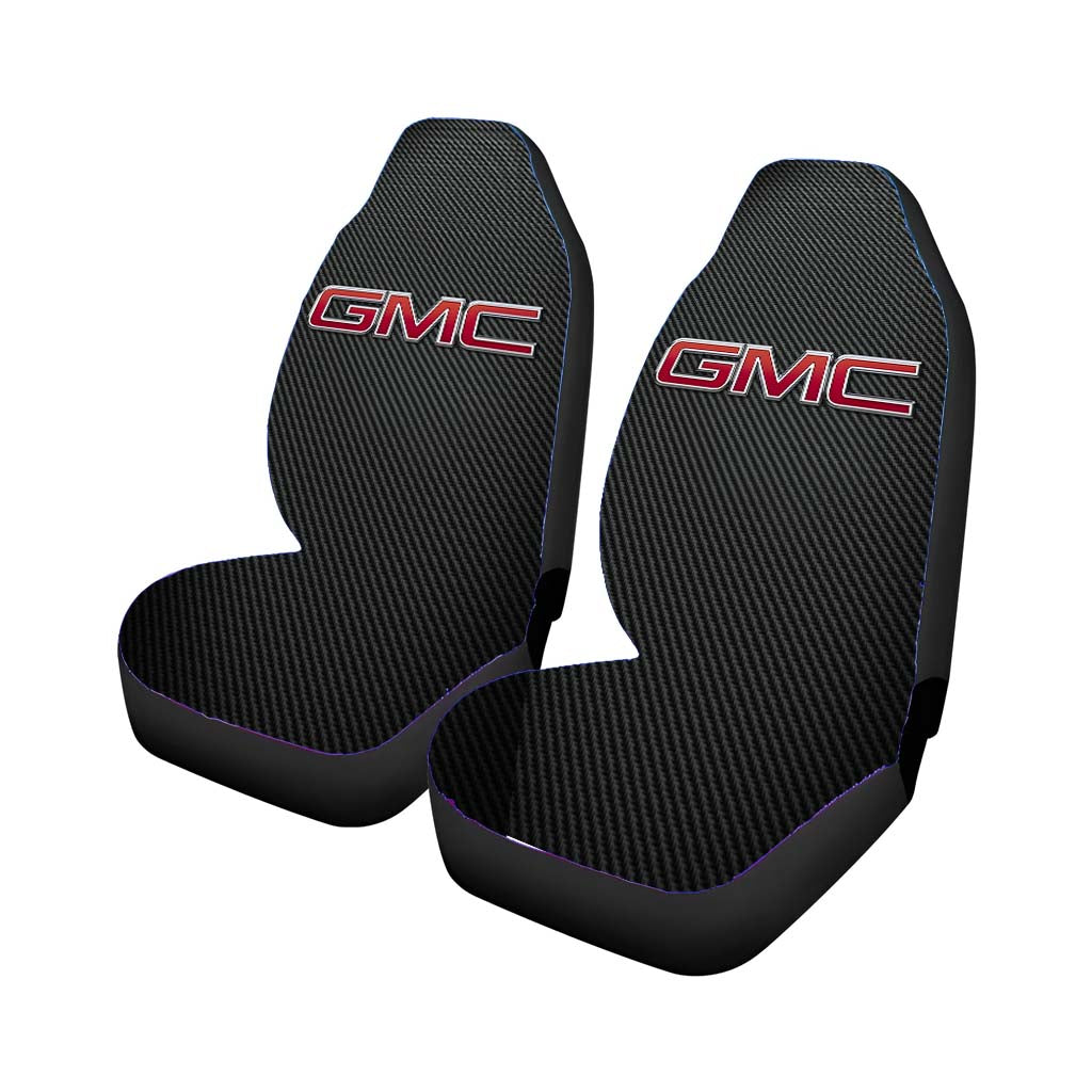 Gmc Carbon Fiber Logo Car Front Seat Covers