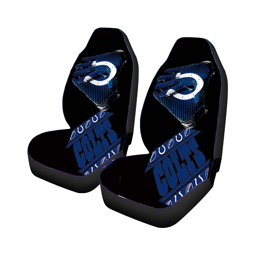 Indianapolis Colts Asphalt Car Front Seat Covers