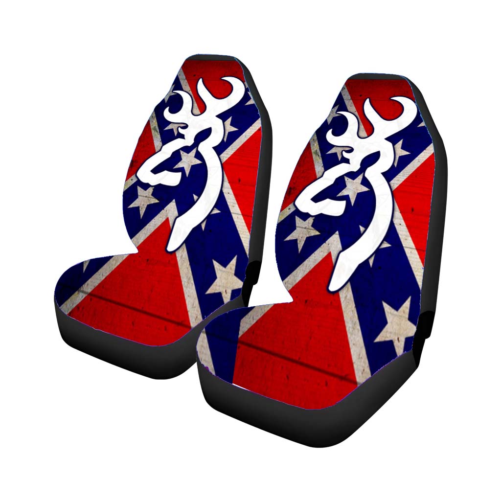 Browning Deer Camo Flag Car Seat Covers