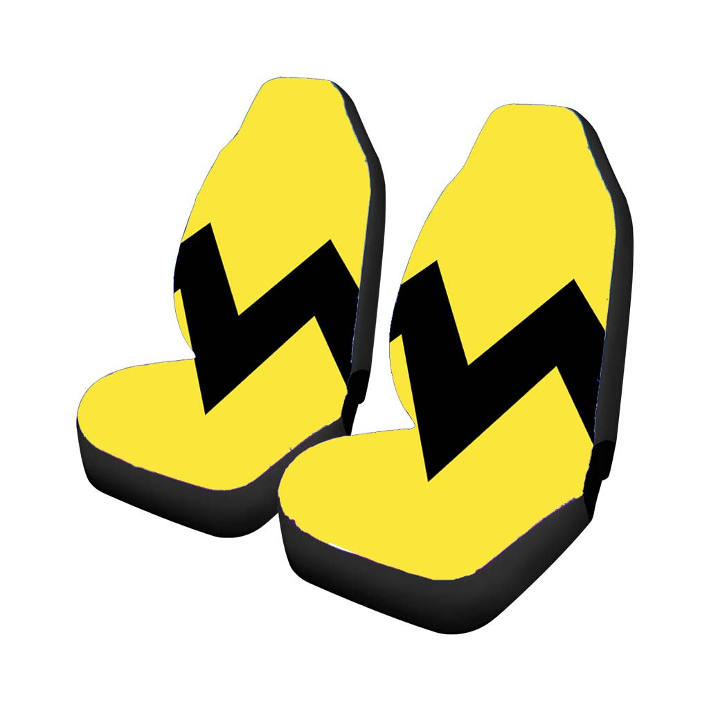 Charlie Brown Yellow Black Chevron Car Seat Covers