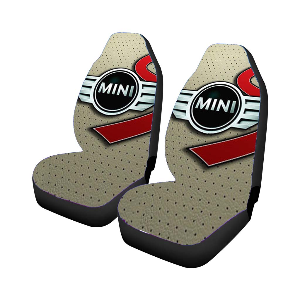 Mini Cooper Logo Silver Car Seat Covers