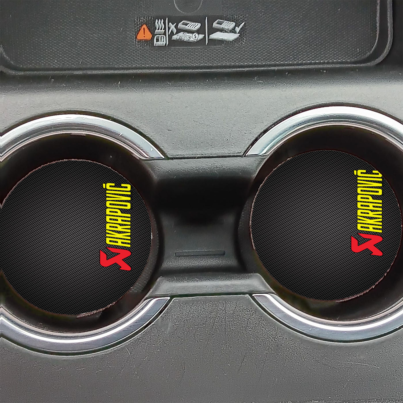 Akrapovic Exhaust System Carbon Logo Car Coasters