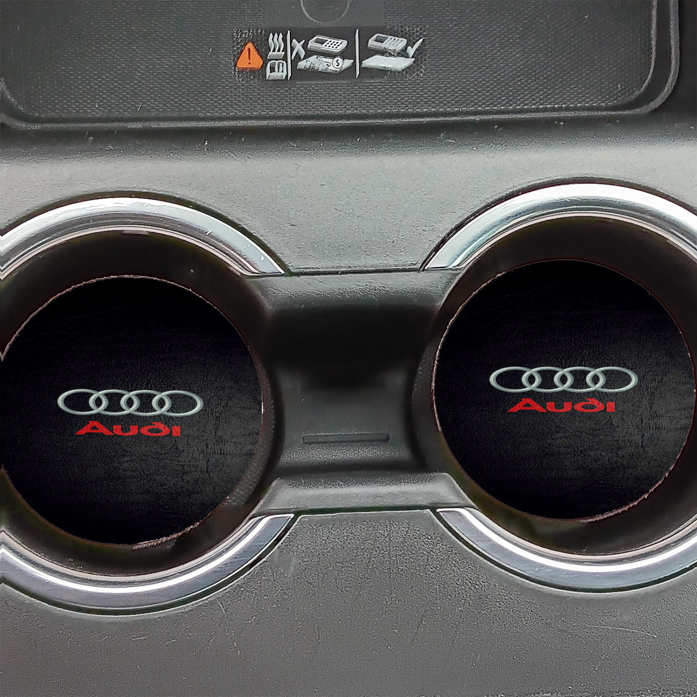 Audi Dark Logo Wallpaper Car Coasters