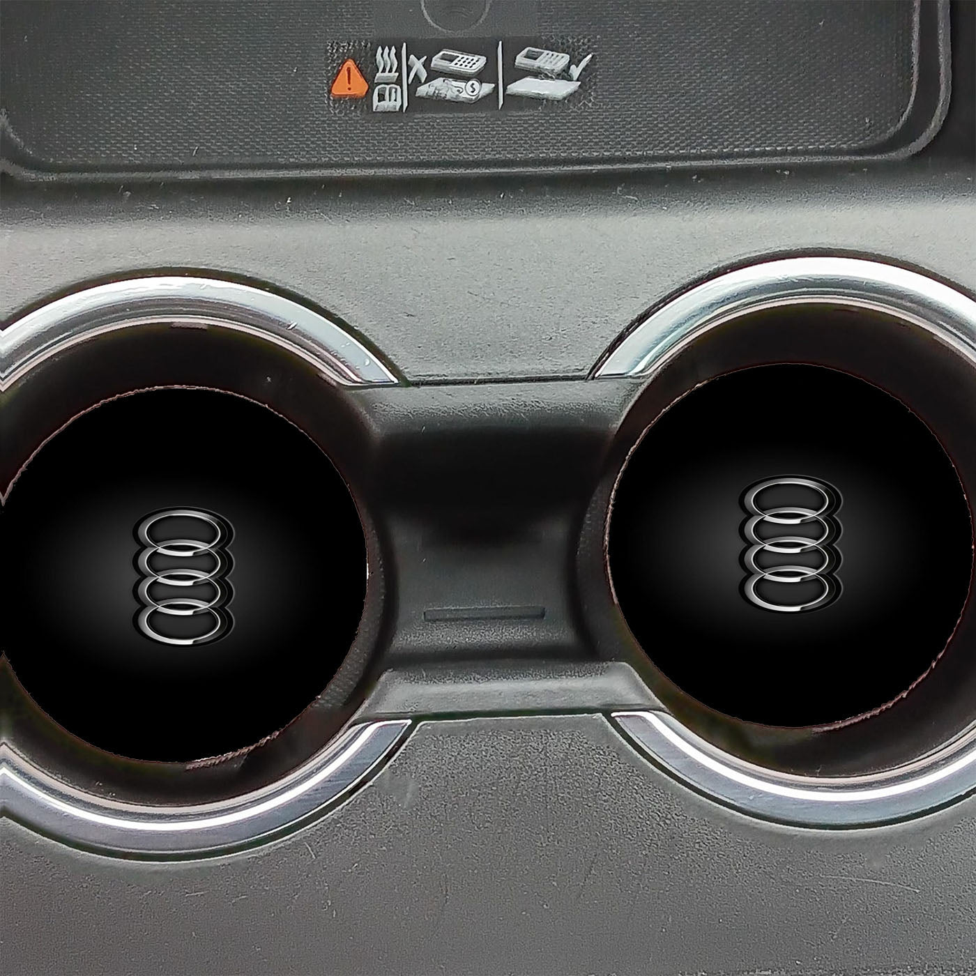 Audi Metal Emblem Wallpaper Car Coasters