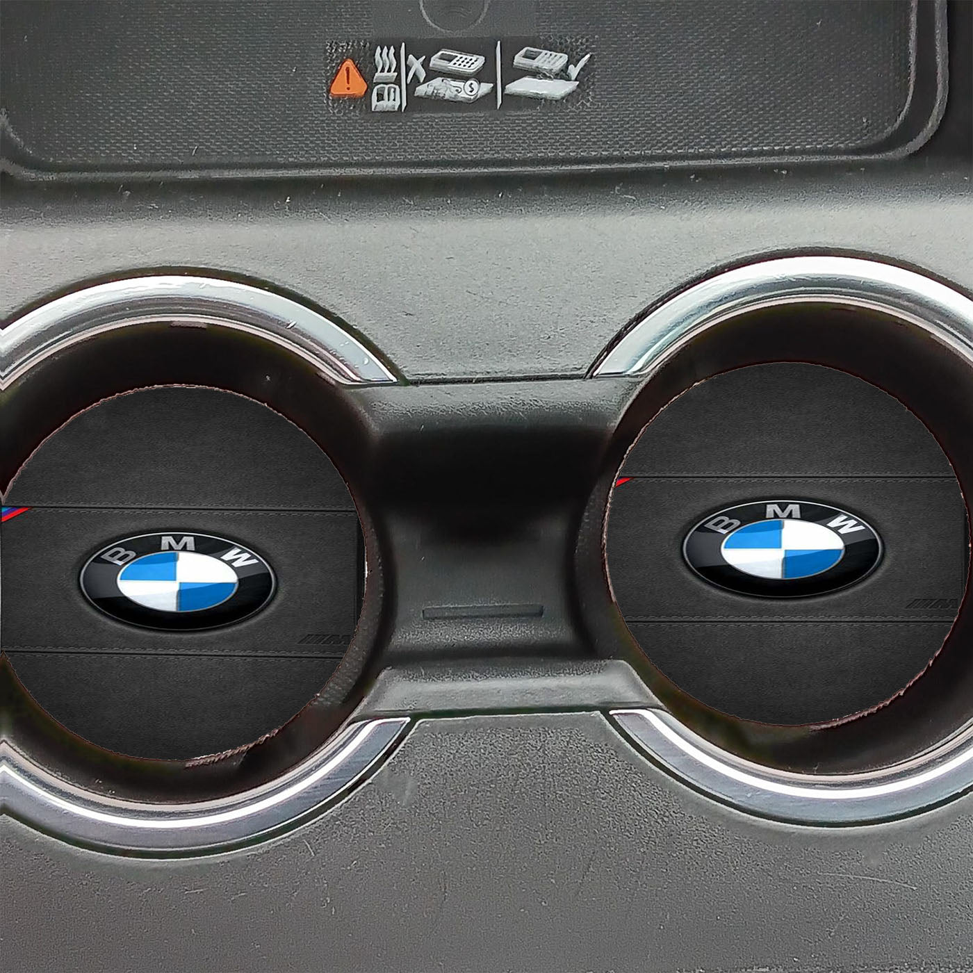 Bmw 3M Logo Leather Car Coasters