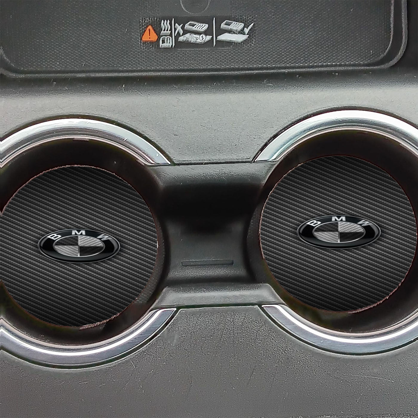 Bmw Black Carbon Car Coasters