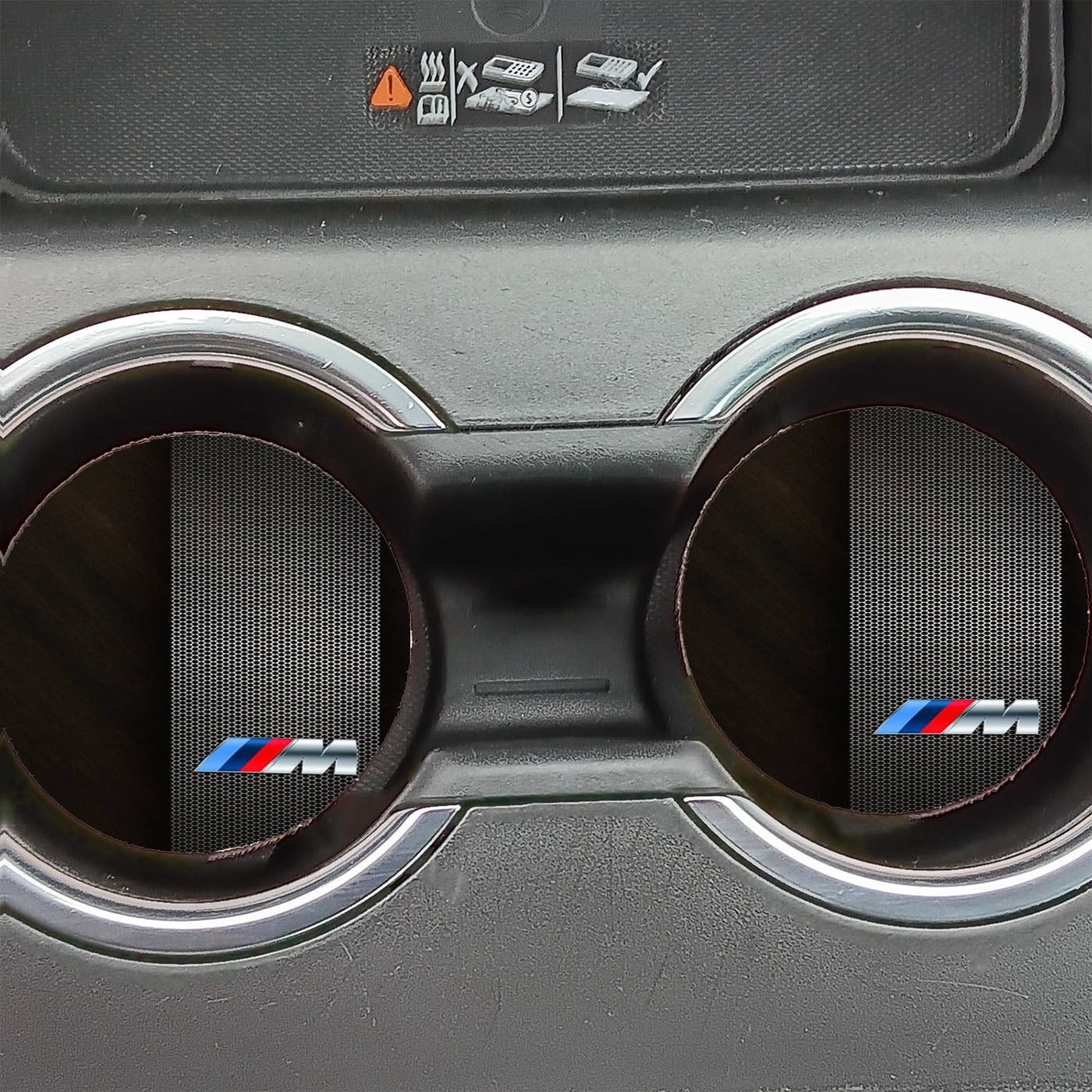 Bmw Fiber Carbon M Series Logo Wallpaper Car Coasters