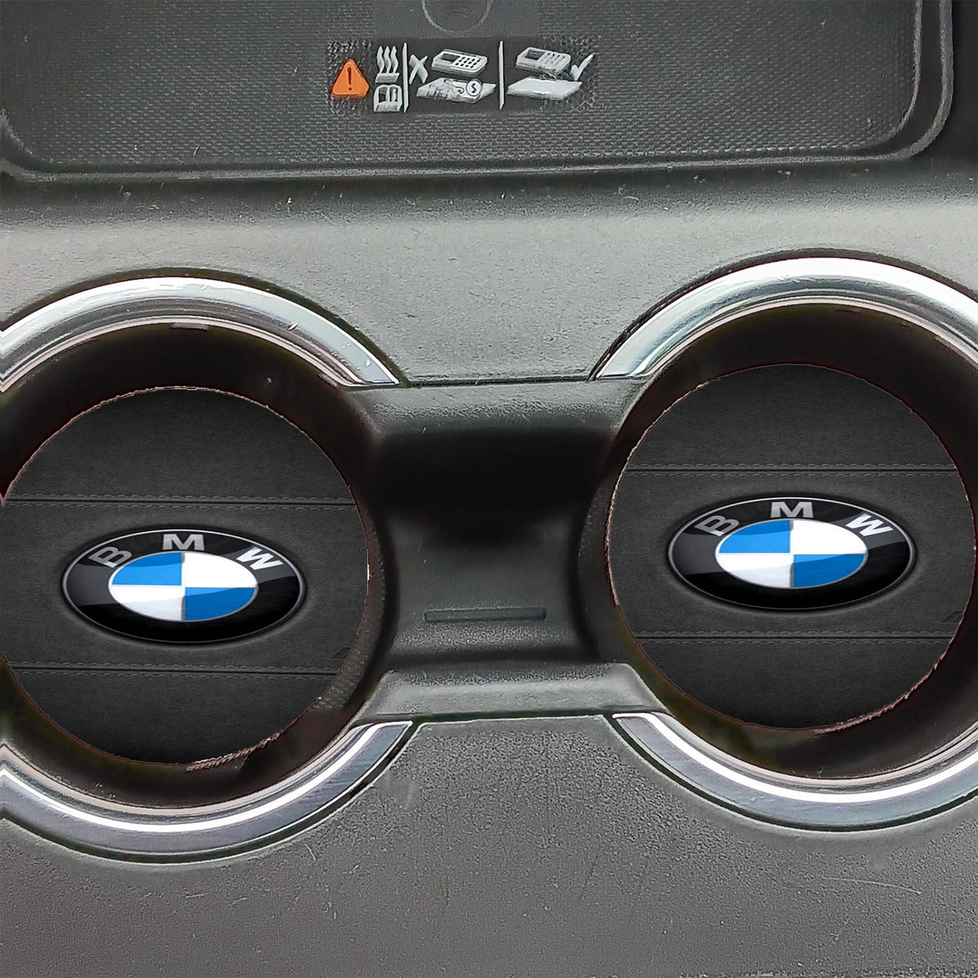 Bmw Leather Logo Car Coasters