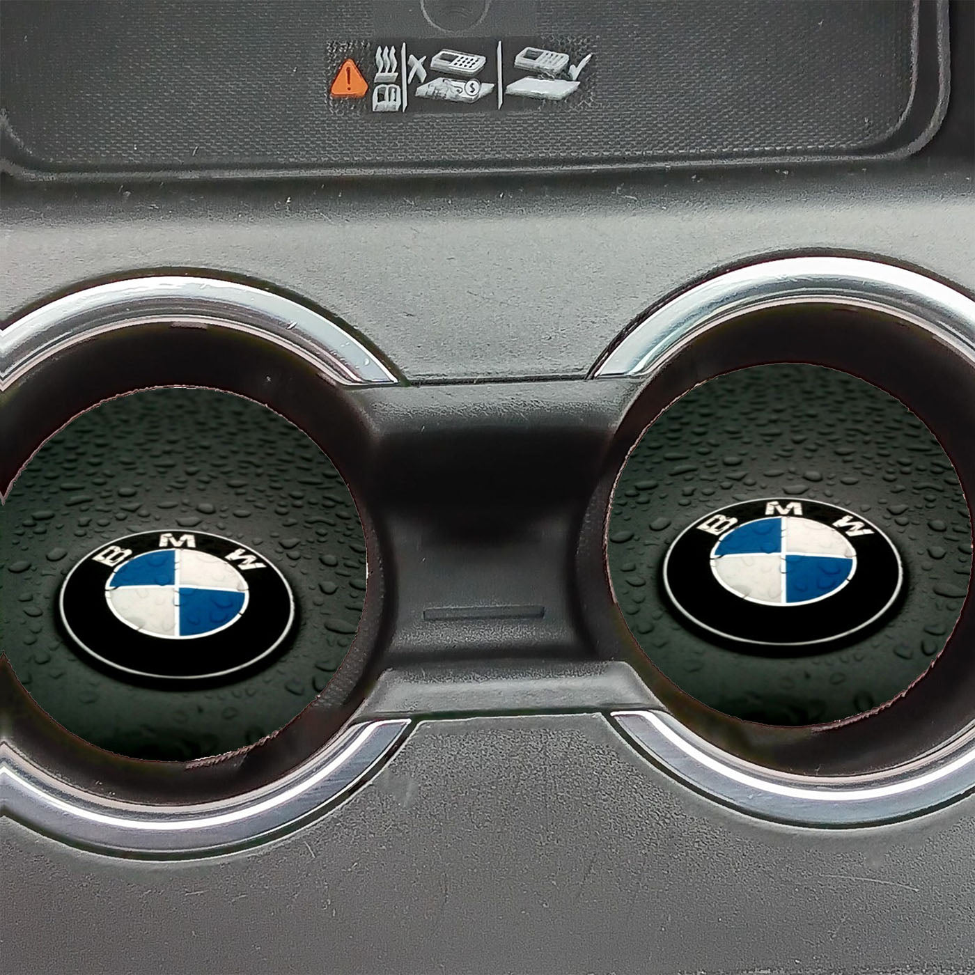 Bmw Logo Blue Carbon Car Coasters
