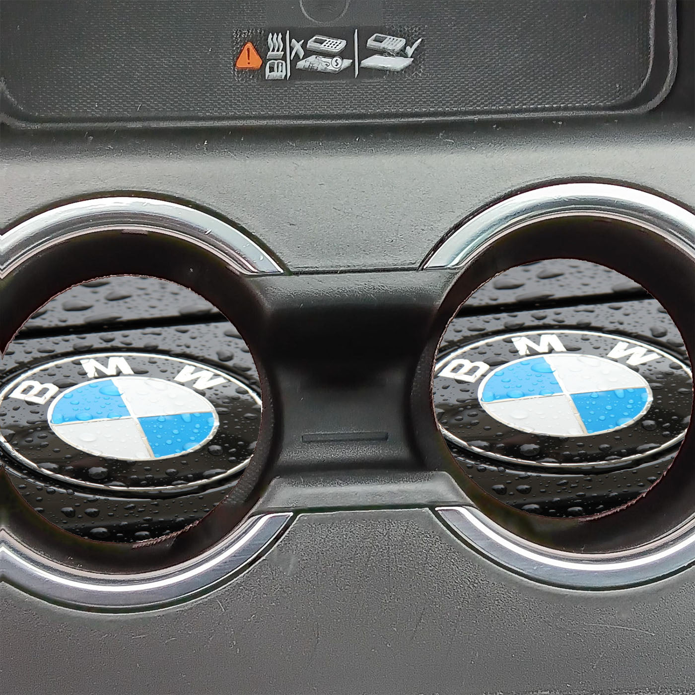 Bmw Logo Carbon Fiber Car Coasters
