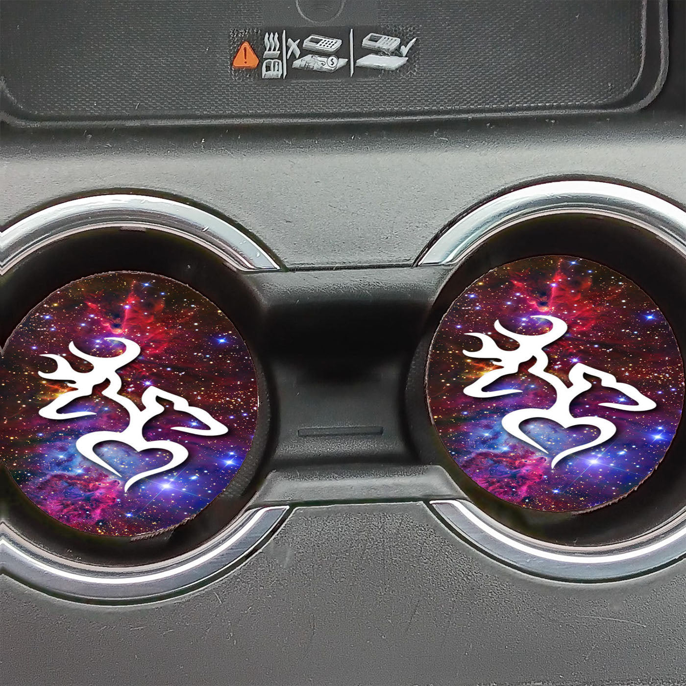 Browning Deer Love Realtree Camo Car Coasters