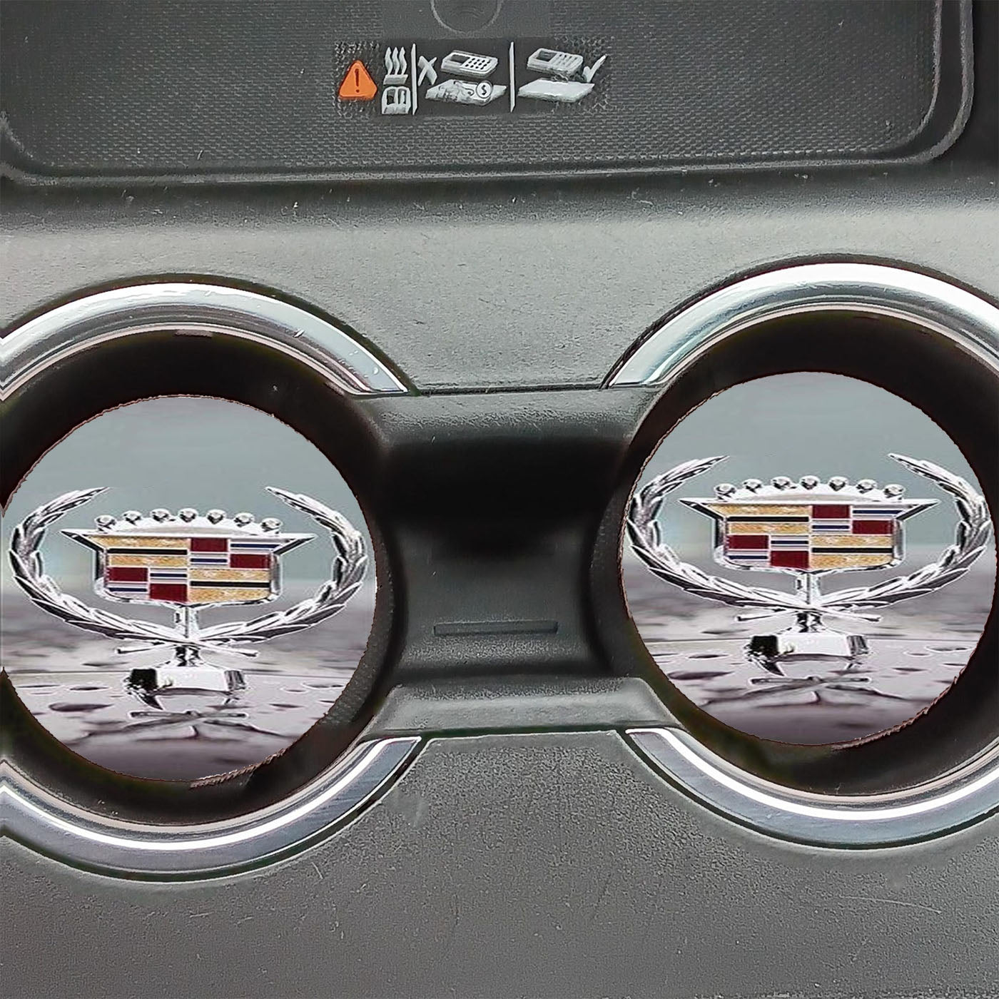 Cadillac Gold Logo Car Coasters