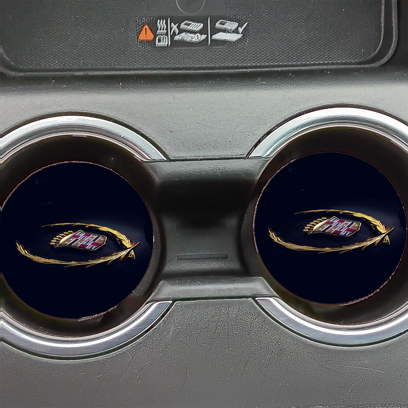 Cadillac Logo Black Car Coasters