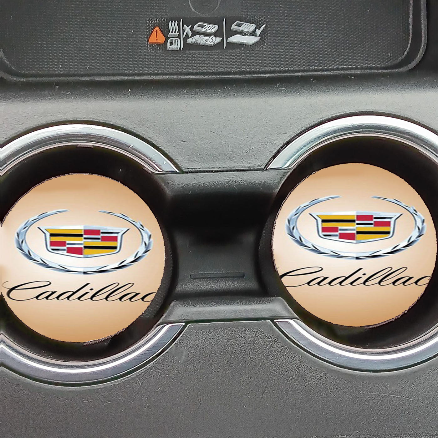 Cadillac Metal Logo Car Coasters