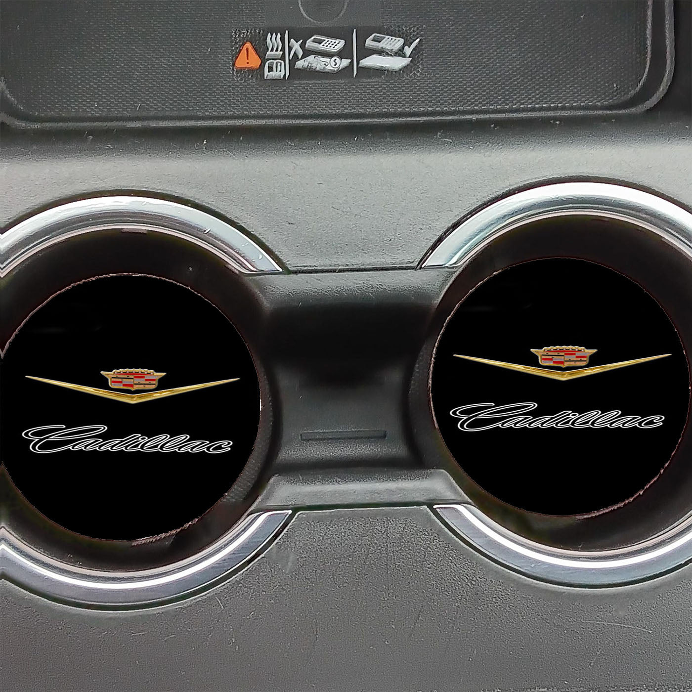 Cadillac Racing Vertical Logo Car Coasters