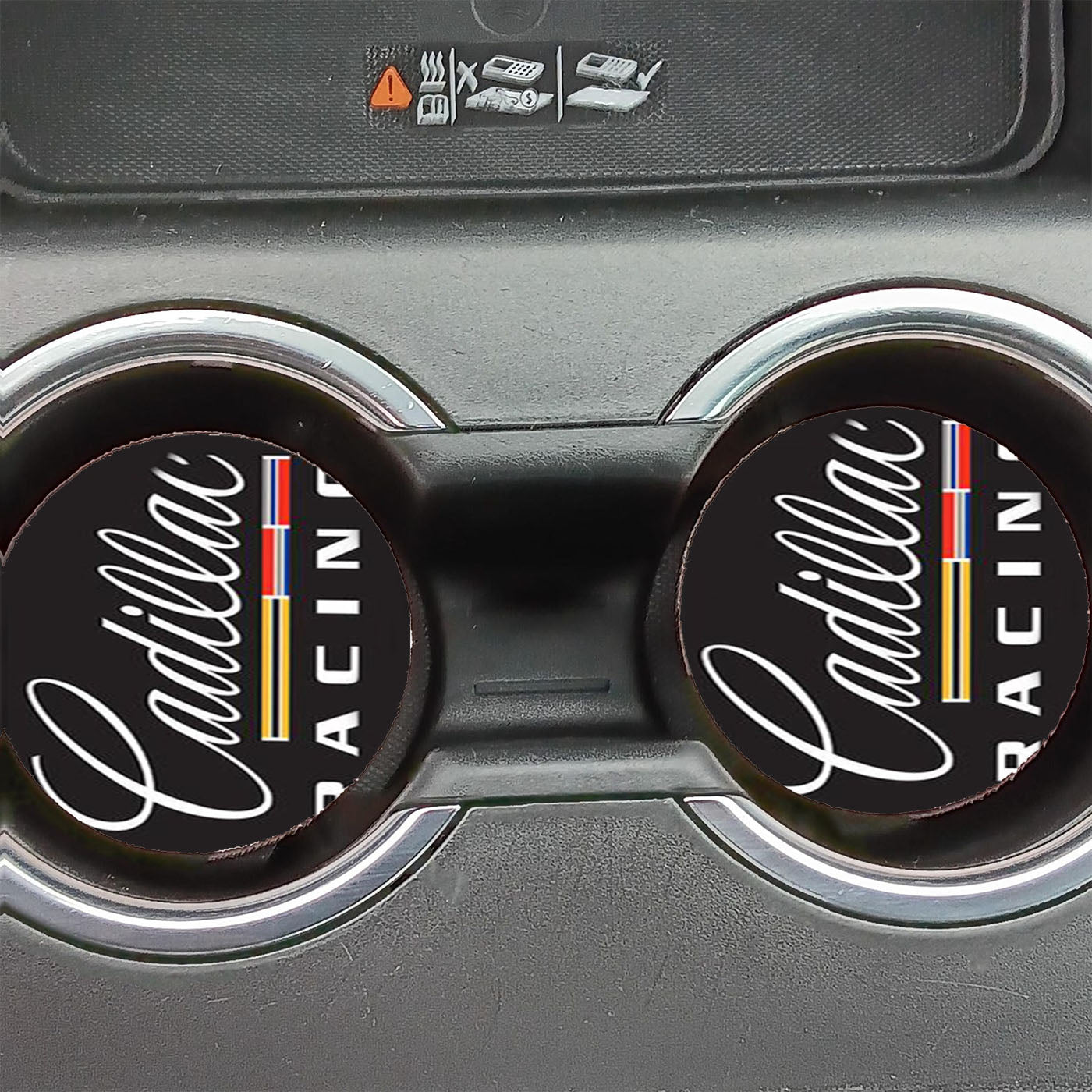 Cadillac White Wallpaper Car Coasters