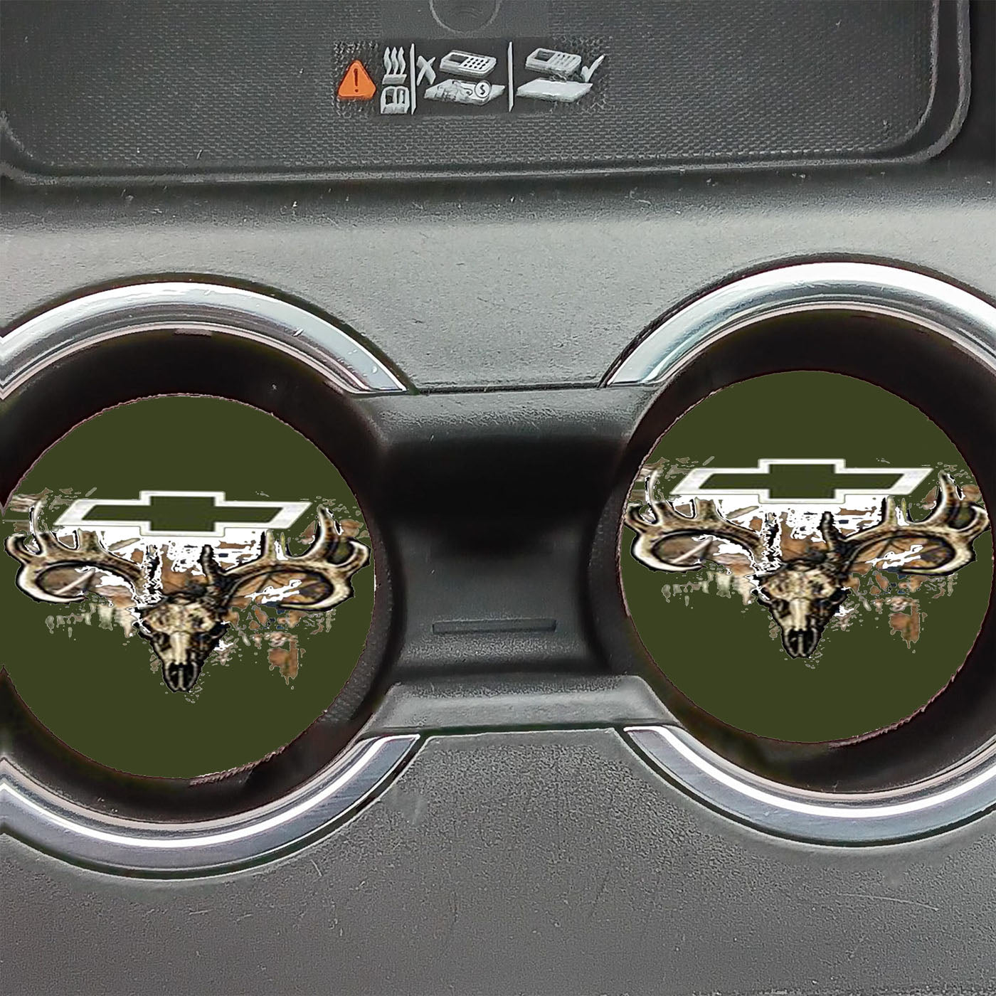 Camo Chevy Fill Skullc Car Coasters