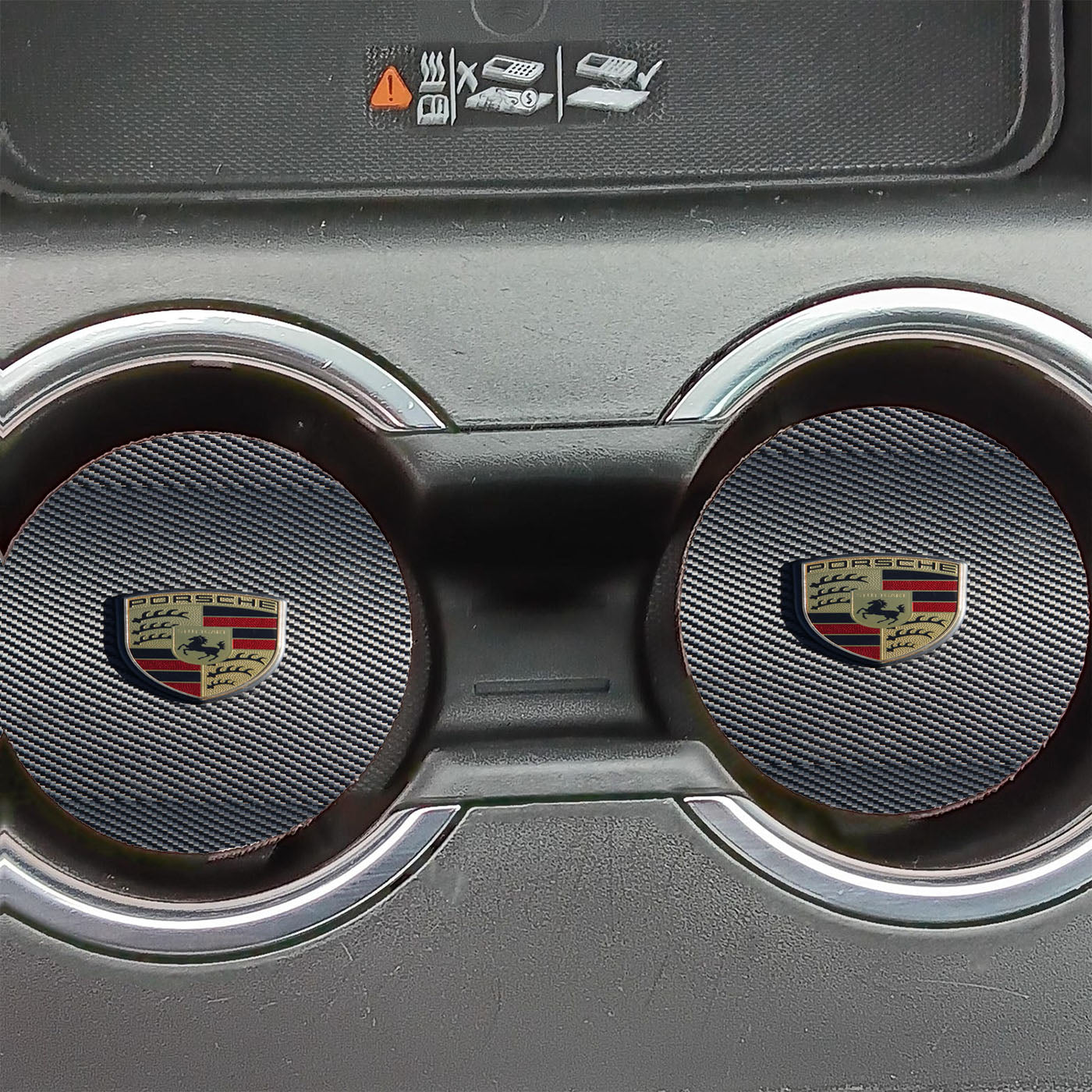 Carbon Porsche Car Coasters
