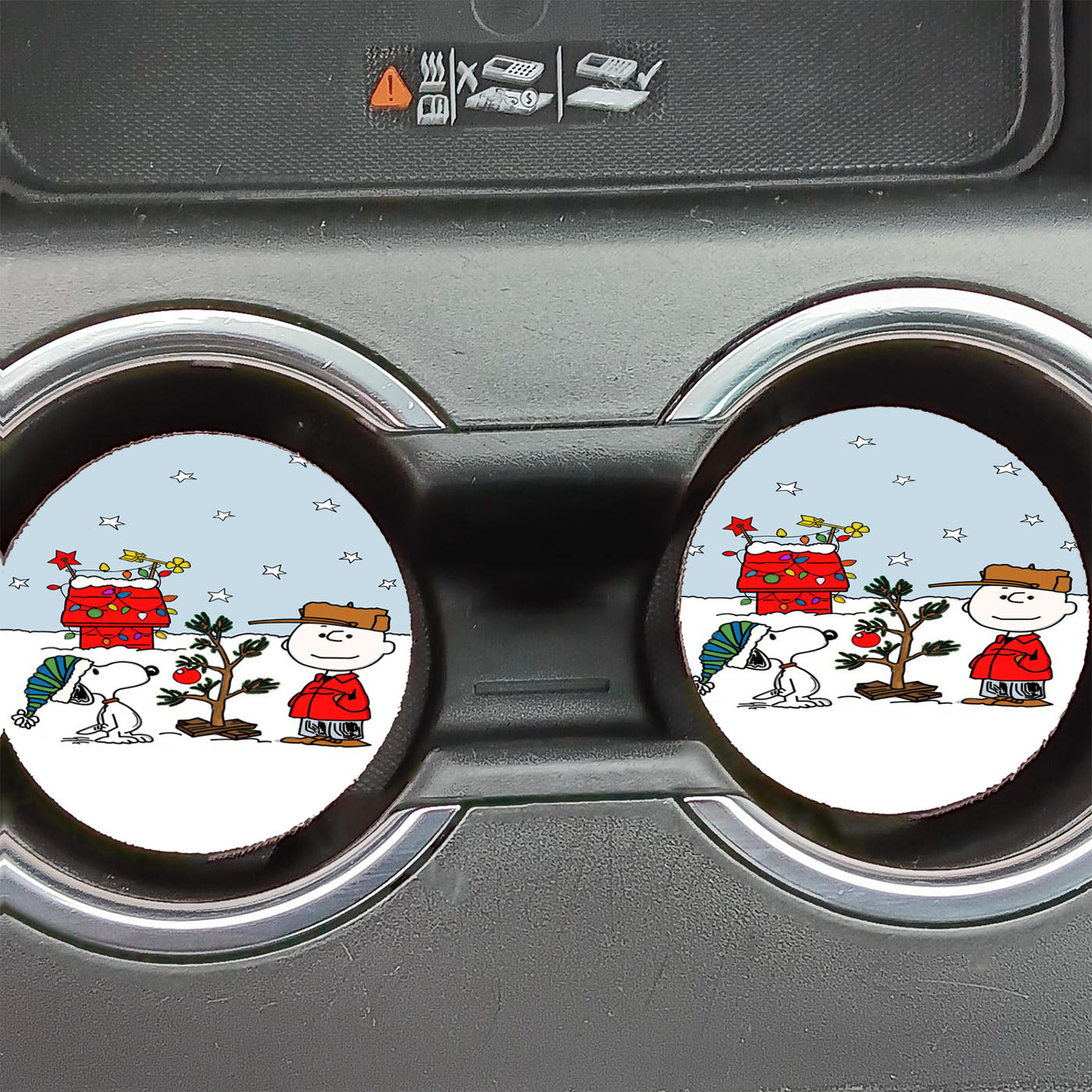 Charlie Brown Christmast Car Coasters