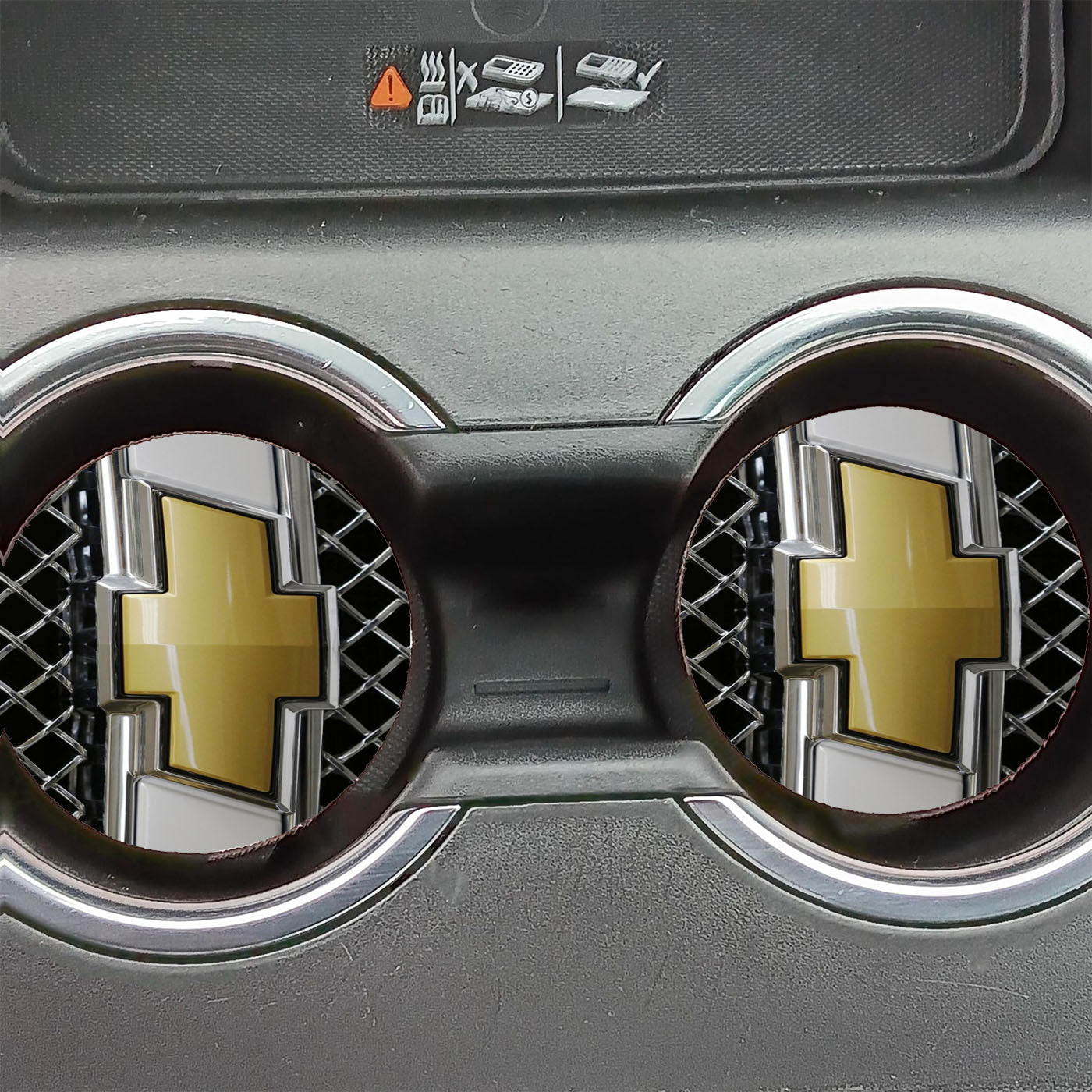 Chevy Chevrolet Gold Logo Car Coasters