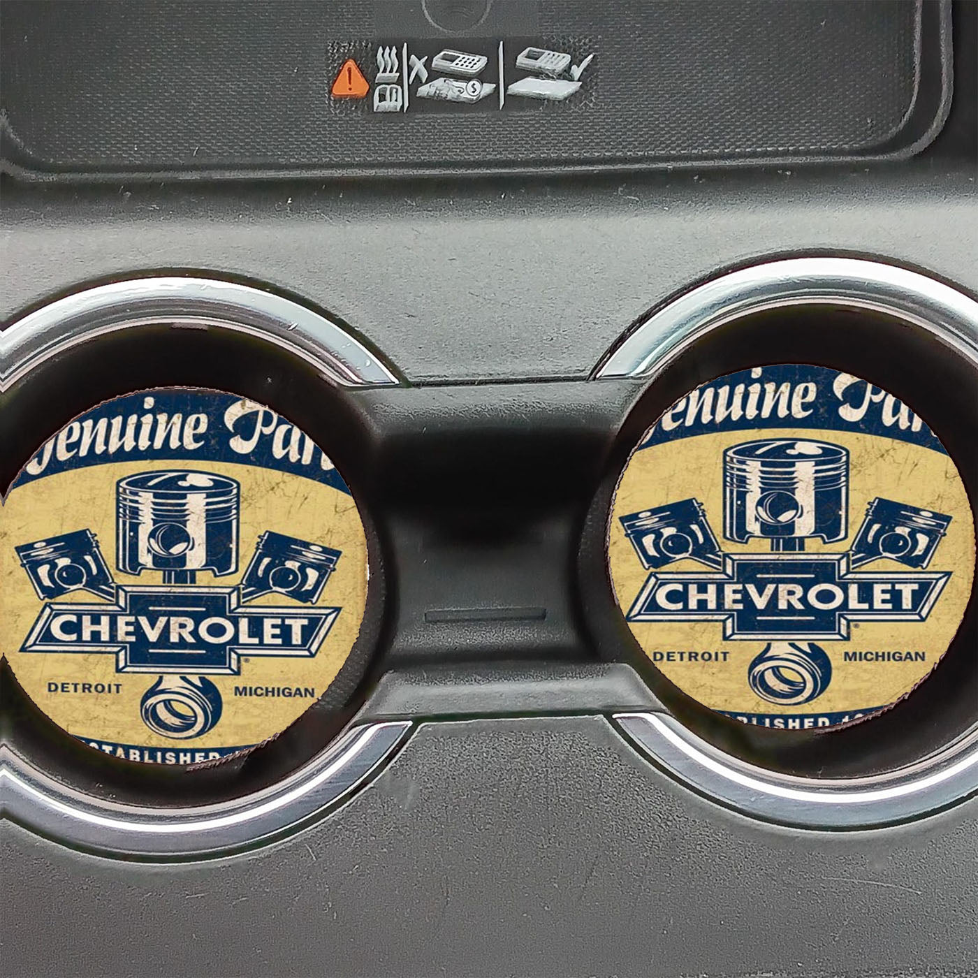 Chevy Retro Car Poster Car Coasters