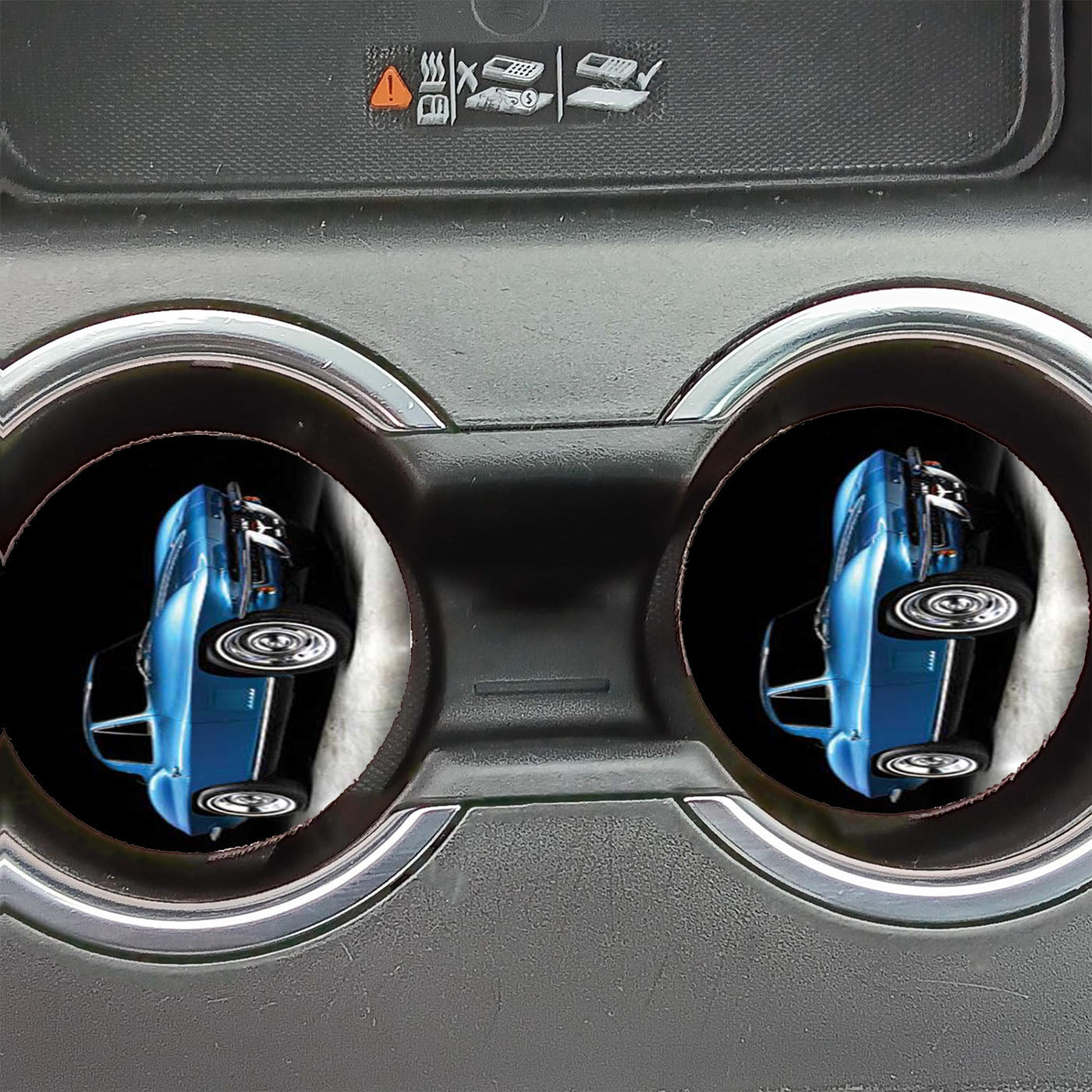 Chevy Stingray 67 Blue Car Coasters