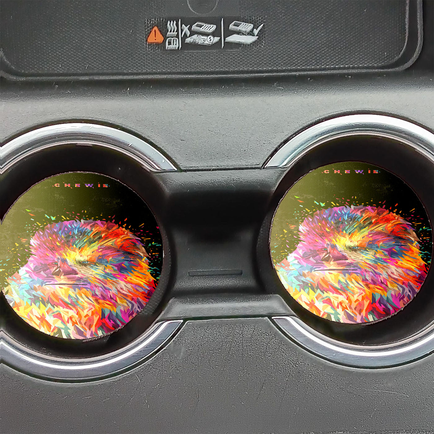 Chewie of Star Wars Colorful Car Coasters