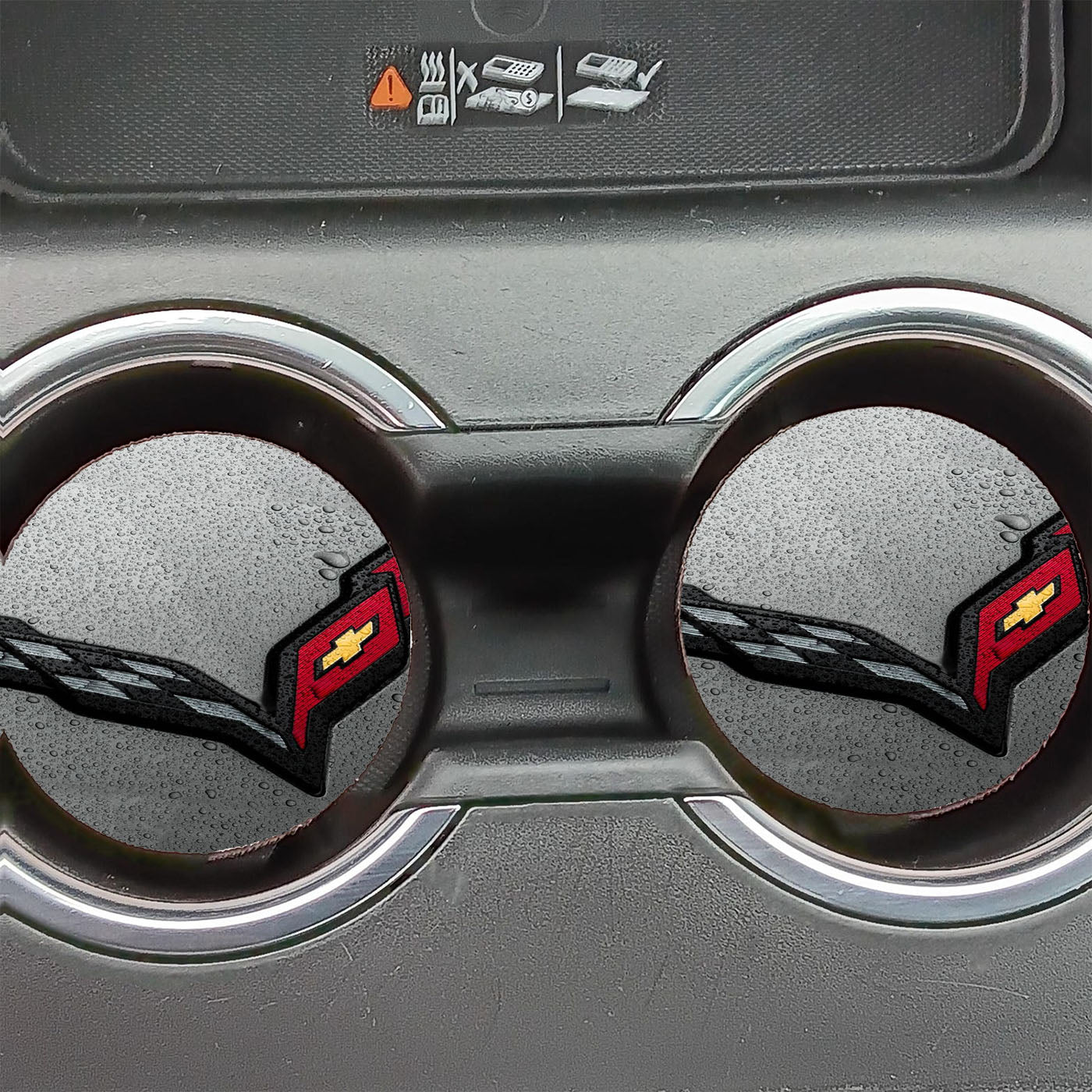 Corvette Water Drop Logo Car Coasters