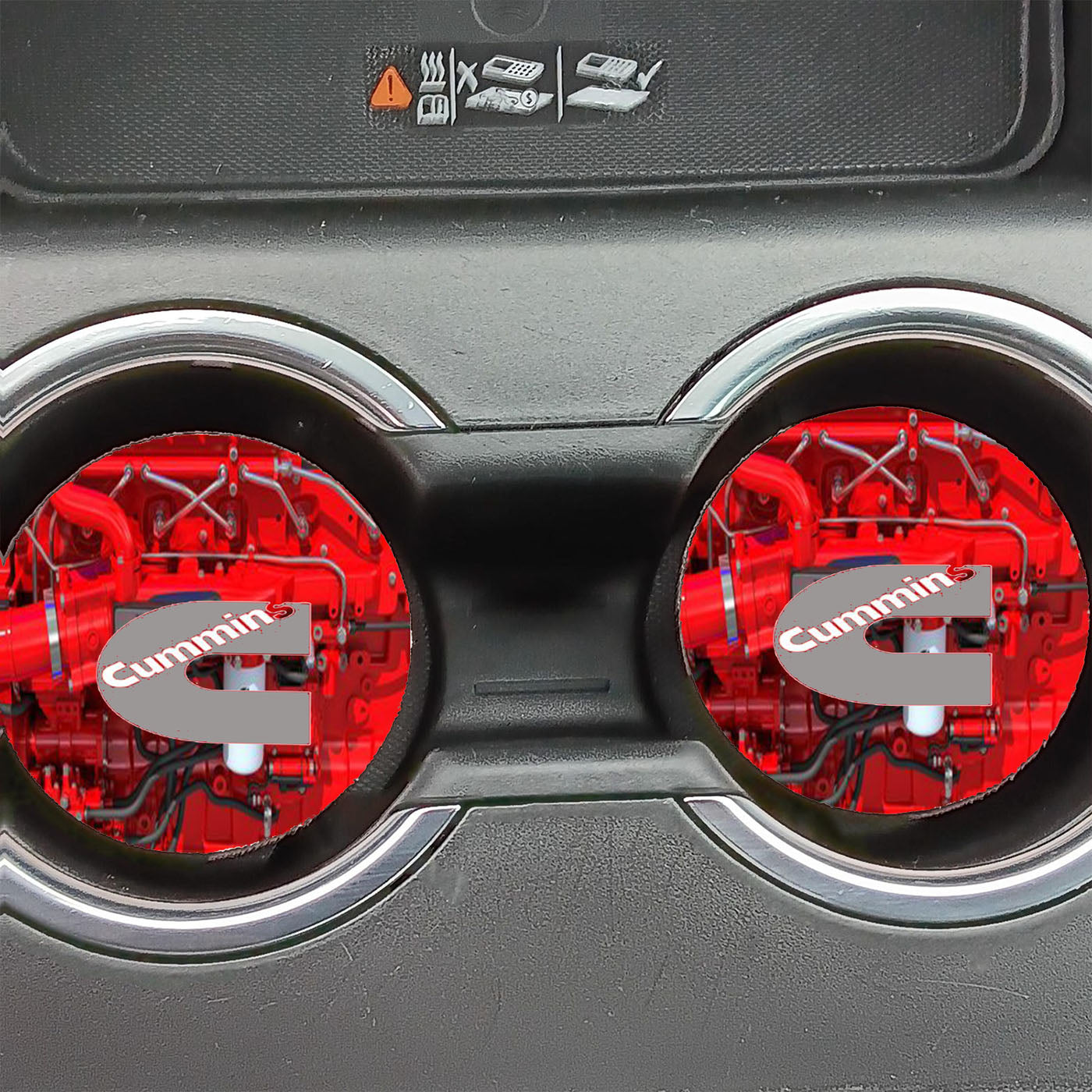 Cummins American Carbon Fiber Car Coasters