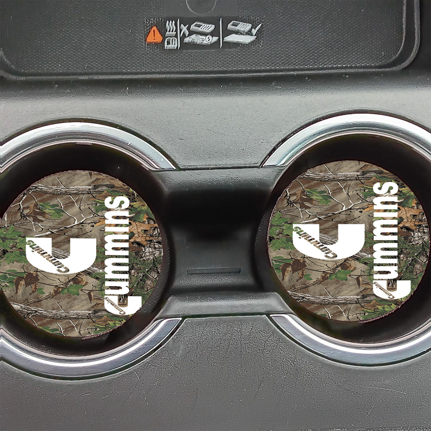 Cummins Flag Logo Car Coasters