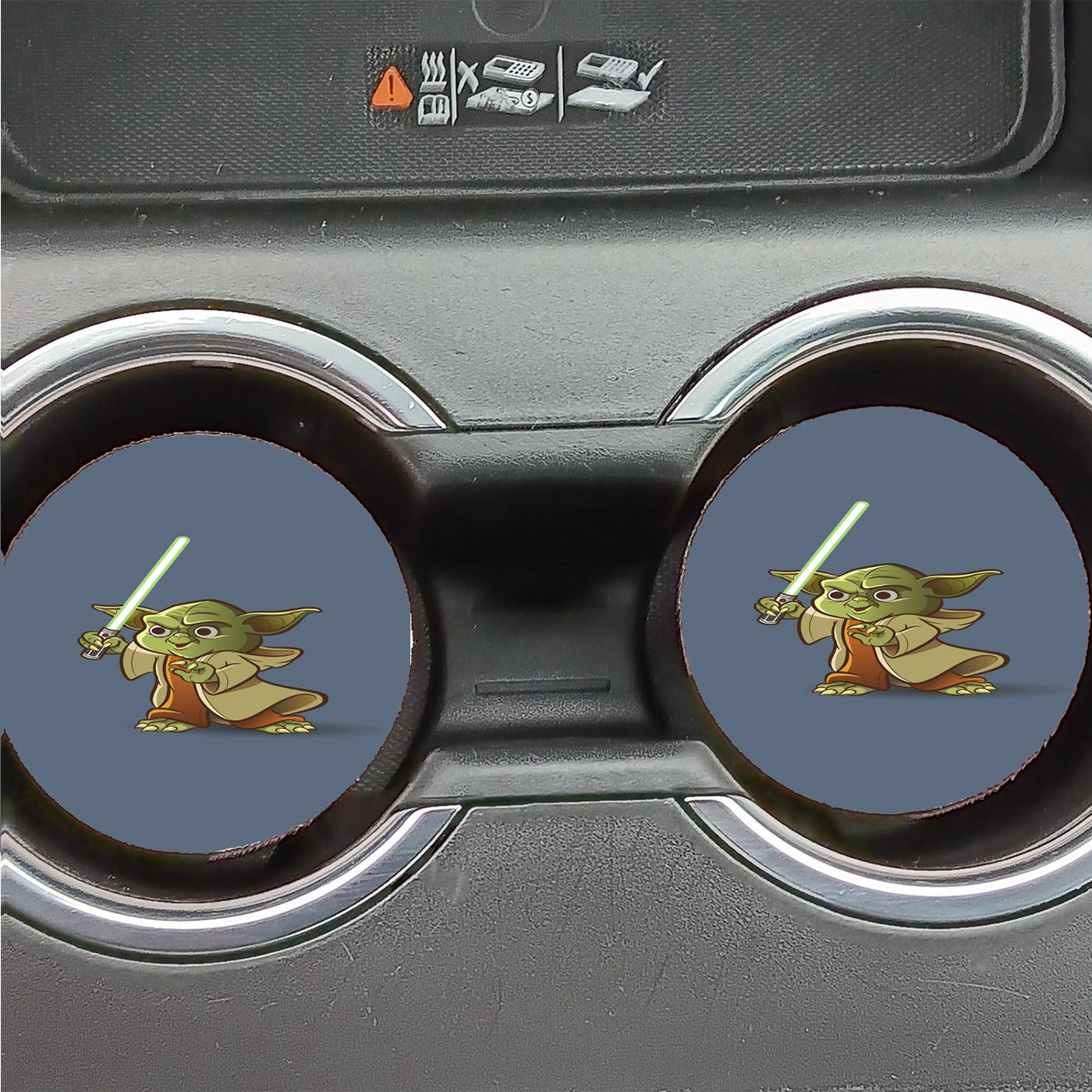 Cute Funny Yoda Star Wars Car Coasters