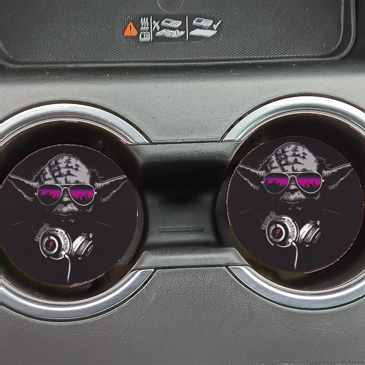dj yoda star wars Car Coasters