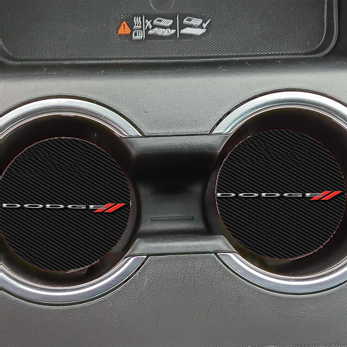 Dodge Car Logo Carbon Car Coasters