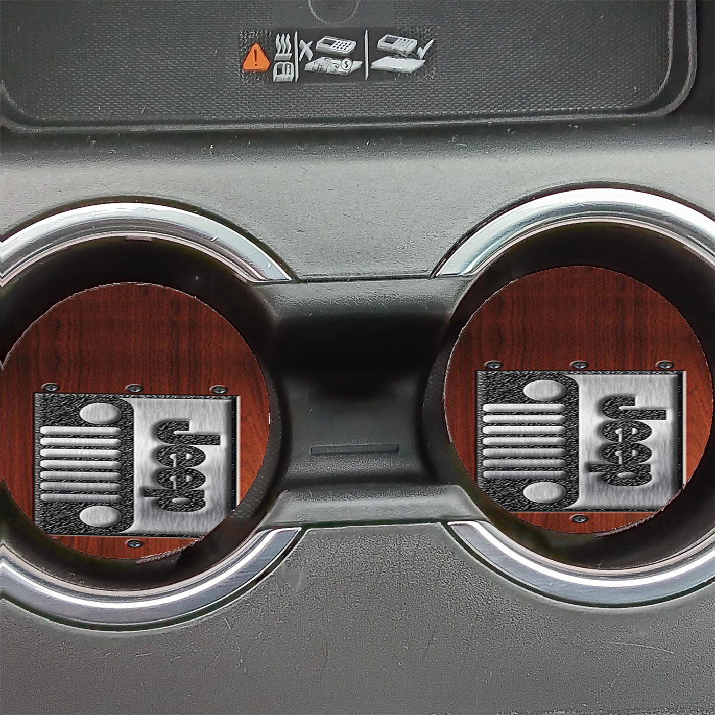 Embossed Steel Jeep Car Coasters
