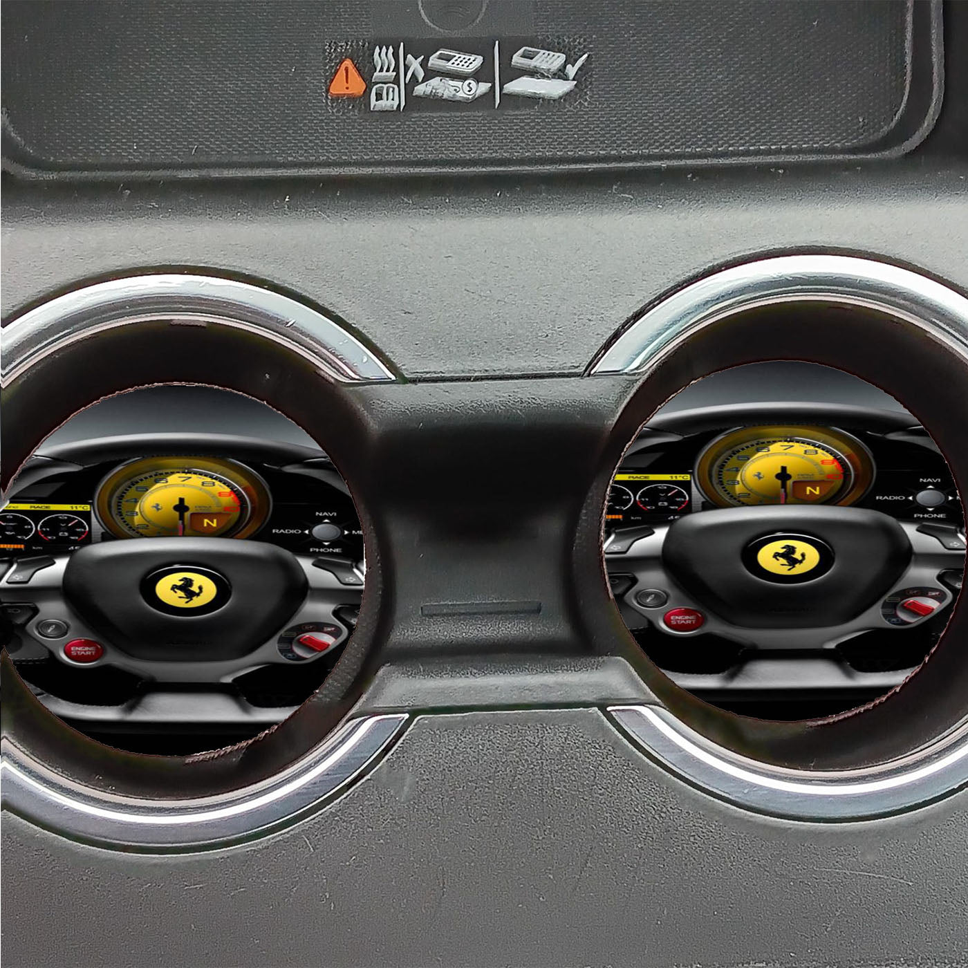 Ferrari Cockpit View Car Coasters