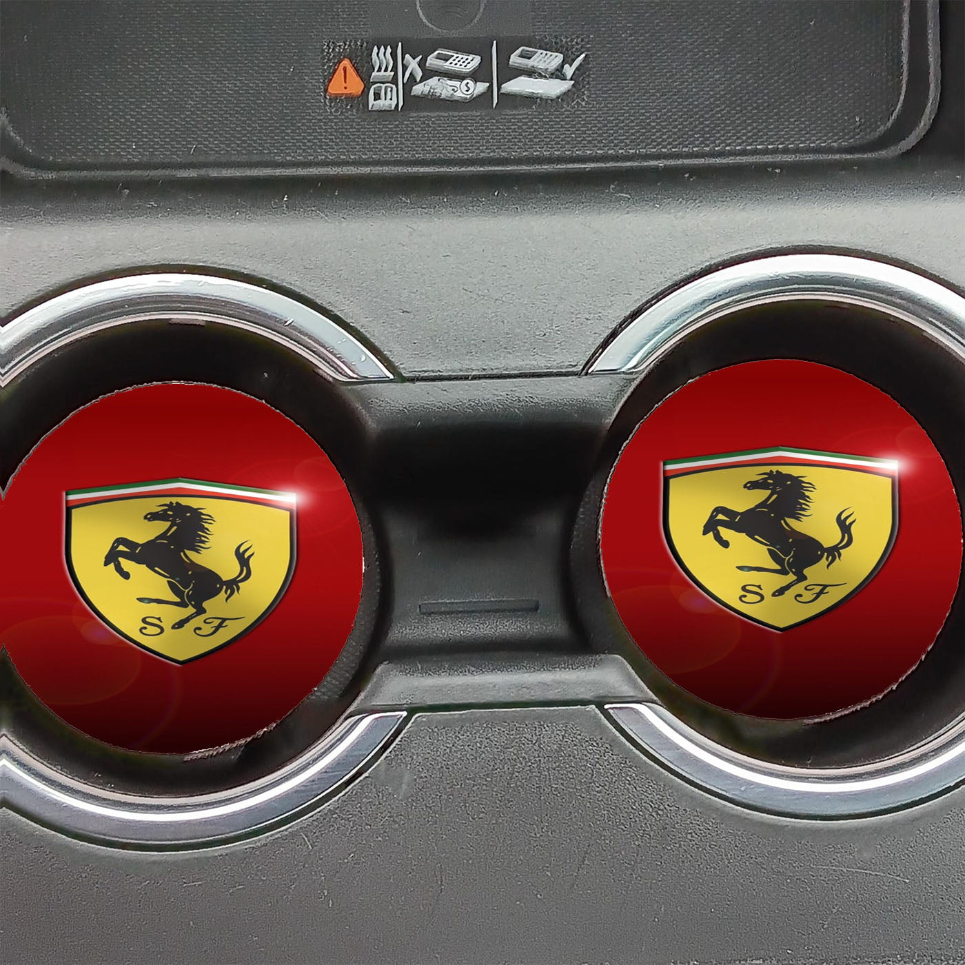 Ferrari Logo Wallpaper Car Coasters