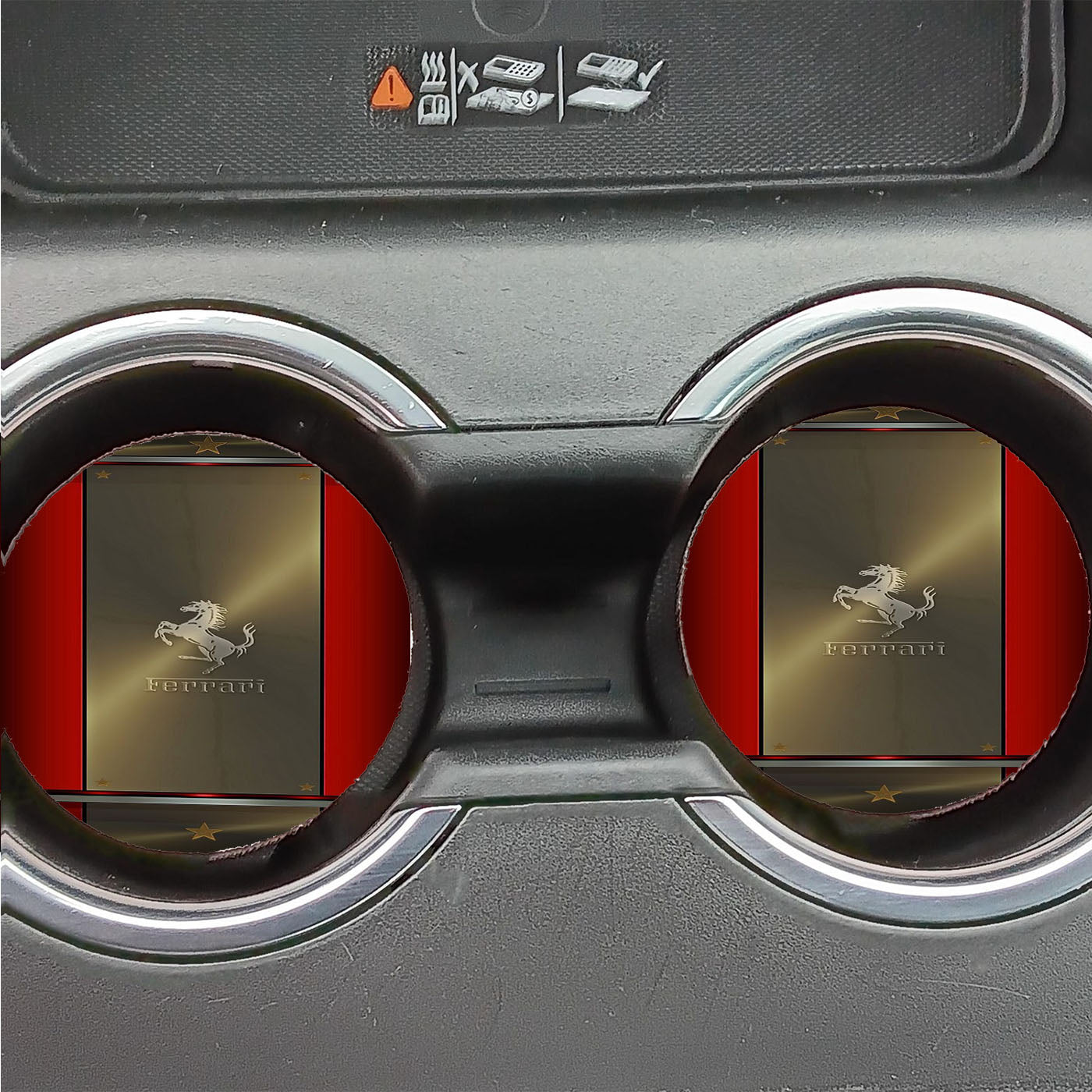 Ferrari Luxury Red Gold Car Coasters