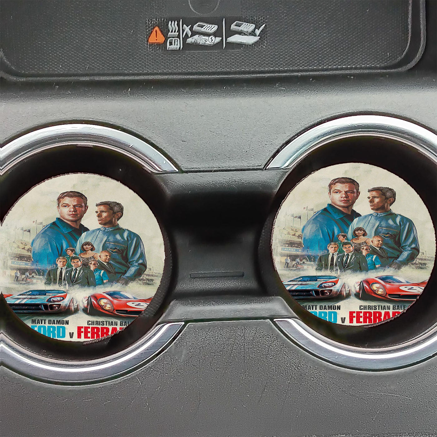 Ford Vs Ferrari Fanmade Poster Car Coasters