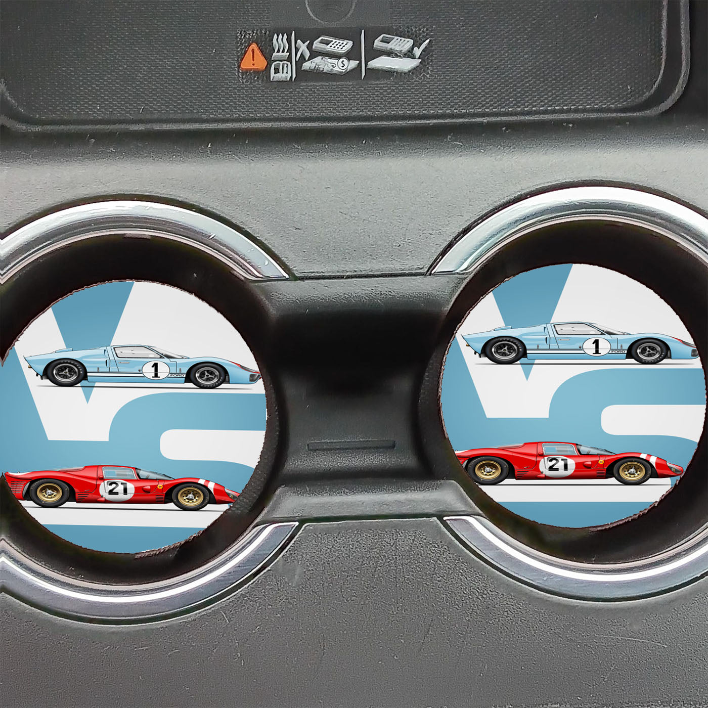 Ford Vs Ferrari Minimalist Car Car Coasters