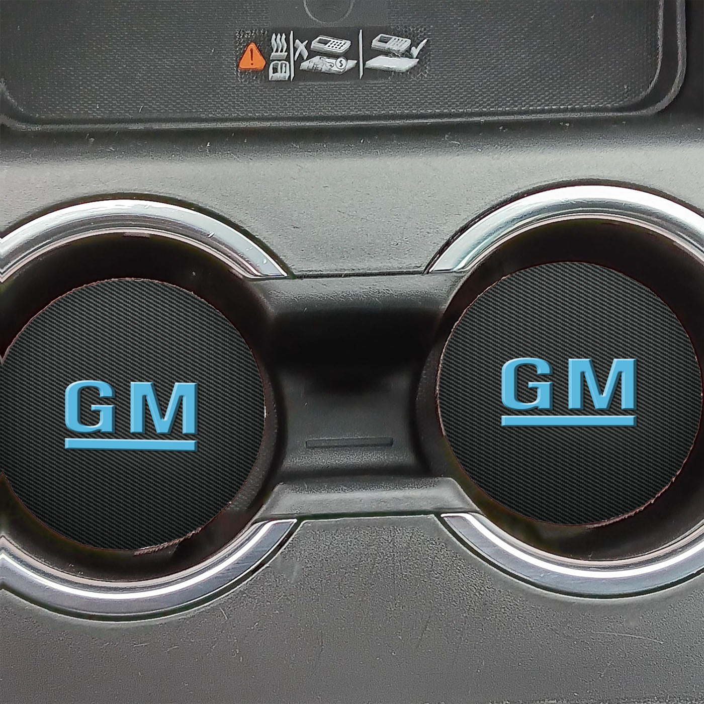General Motors Carbon Fiber Logo Car Coasters