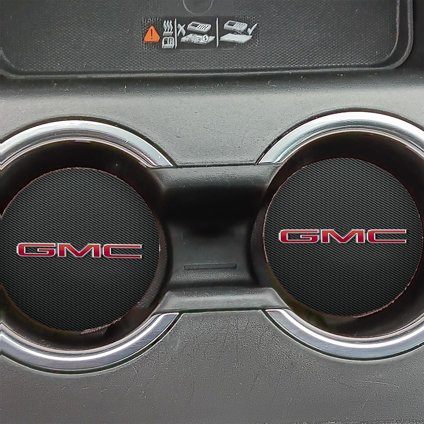 Gmc Carbon Fiber Logo Car Coasters
