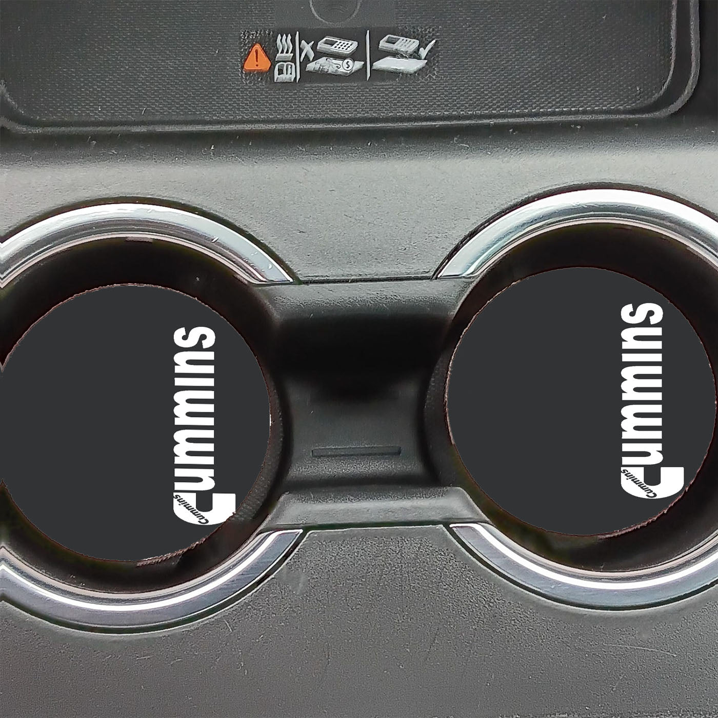 Grey Cummins Diesel Logo Car Coasters