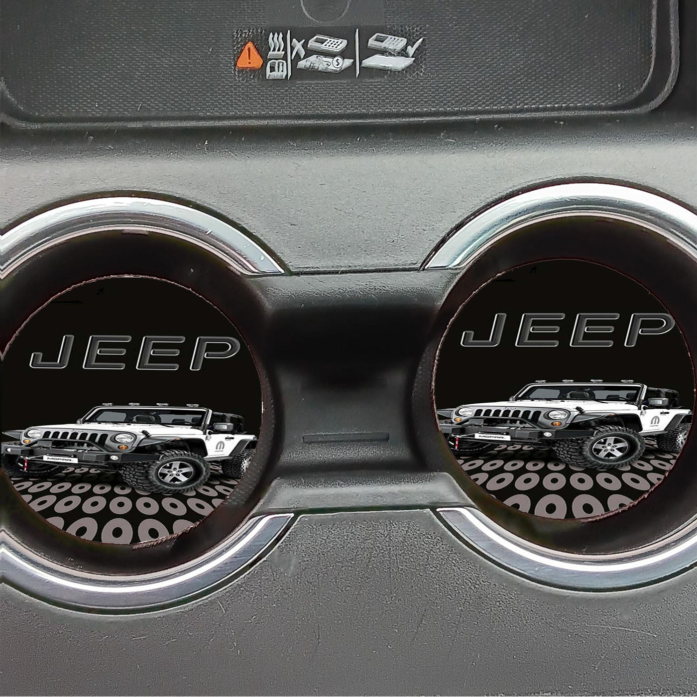 Jeep Wrangler Logo Automotive Adventure Car Coasters