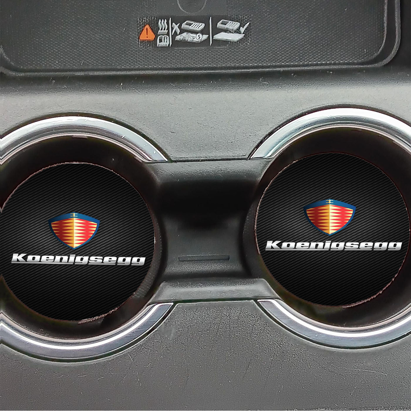 Koenigsegg Car Logo Carbon Car Coasters