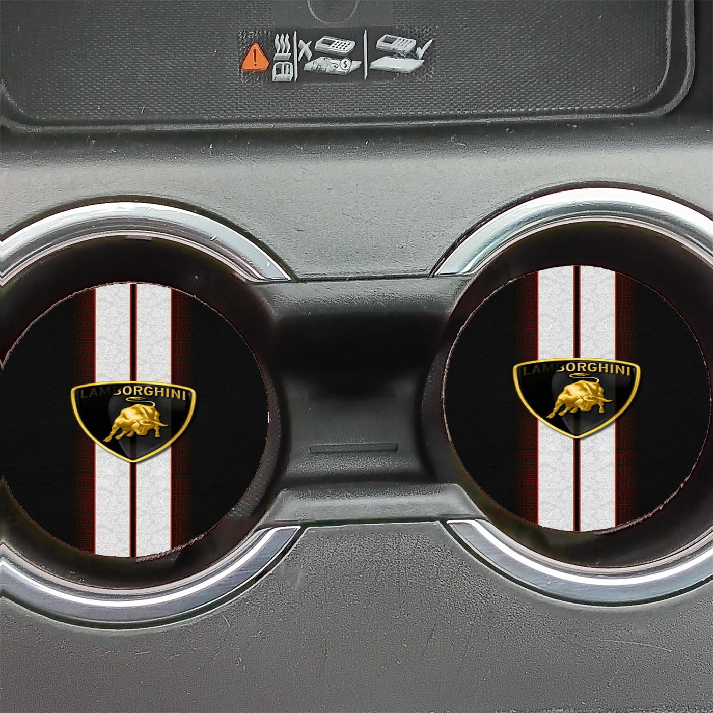 Lamborghini Silver Car Coasters
